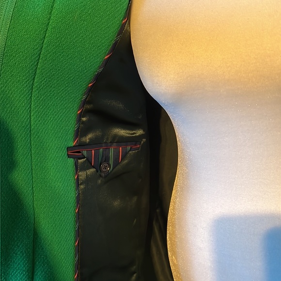 J Crew Sz 00 Kelly Green Stadium Cloth Wool Coat - Picture 5 of 9